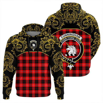 Printivon Cunningham Modern Tartan Clan Crest Hoodie Empire I
