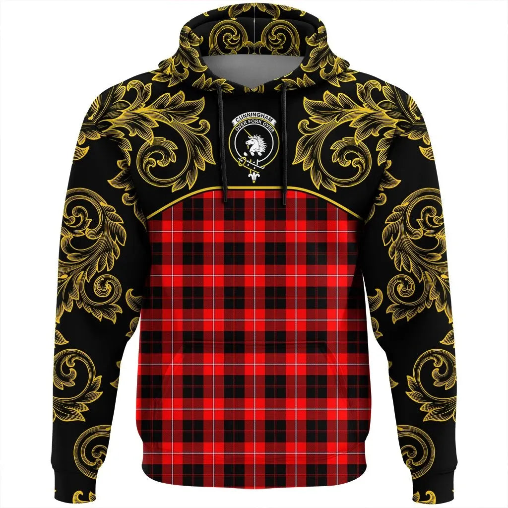 Printivon Cunningham Modern Tartan Clan Crest Hoodie Empire I