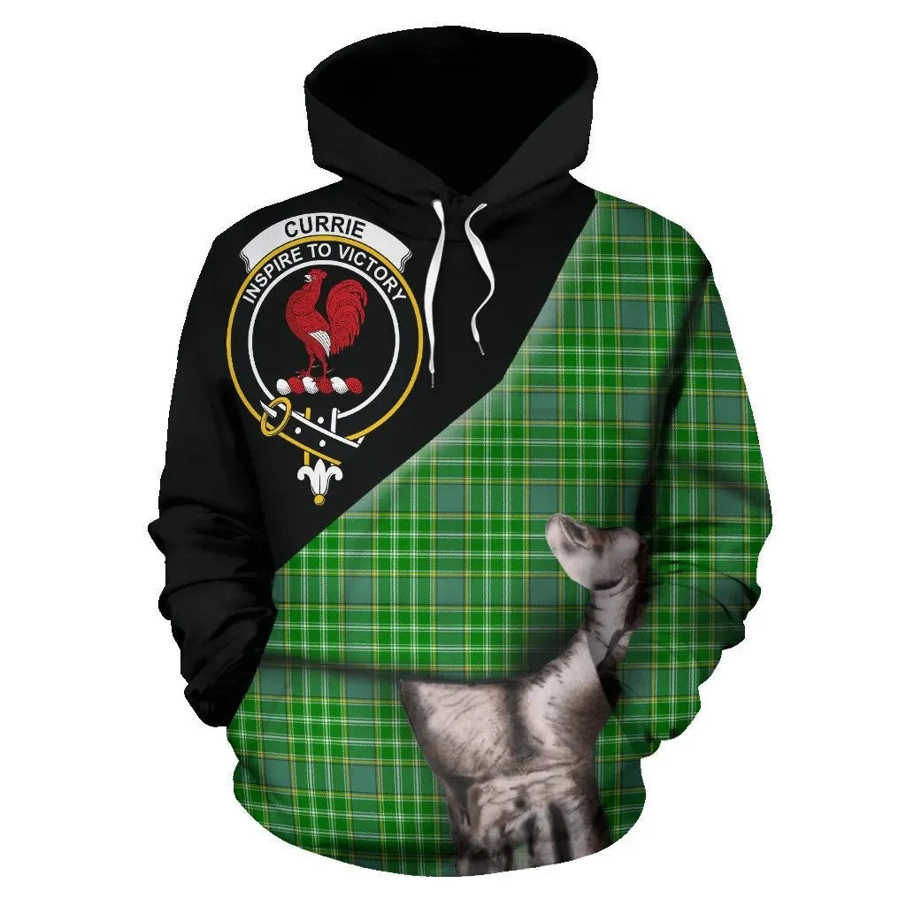 Printivon Currie Tartan Clan Crest Hoodie Patronage