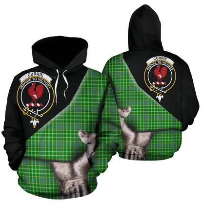 Printivon Currie Tartan Clan Crest Hoodie Patronage