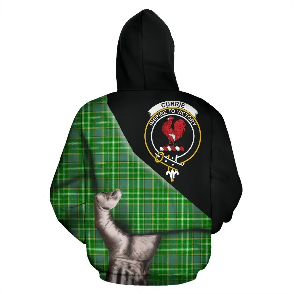 Printivon Currie Tartan Clan Crest Hoodie Patronage