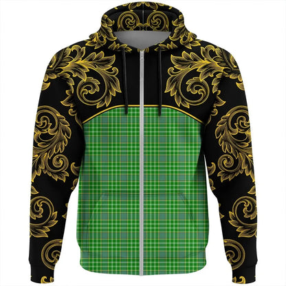 Printivon Currie Tartan Clan Crest Zip Hoodie Empire I