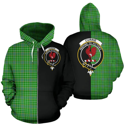 Printivon Currie Tartan Hoodie Half Of Me