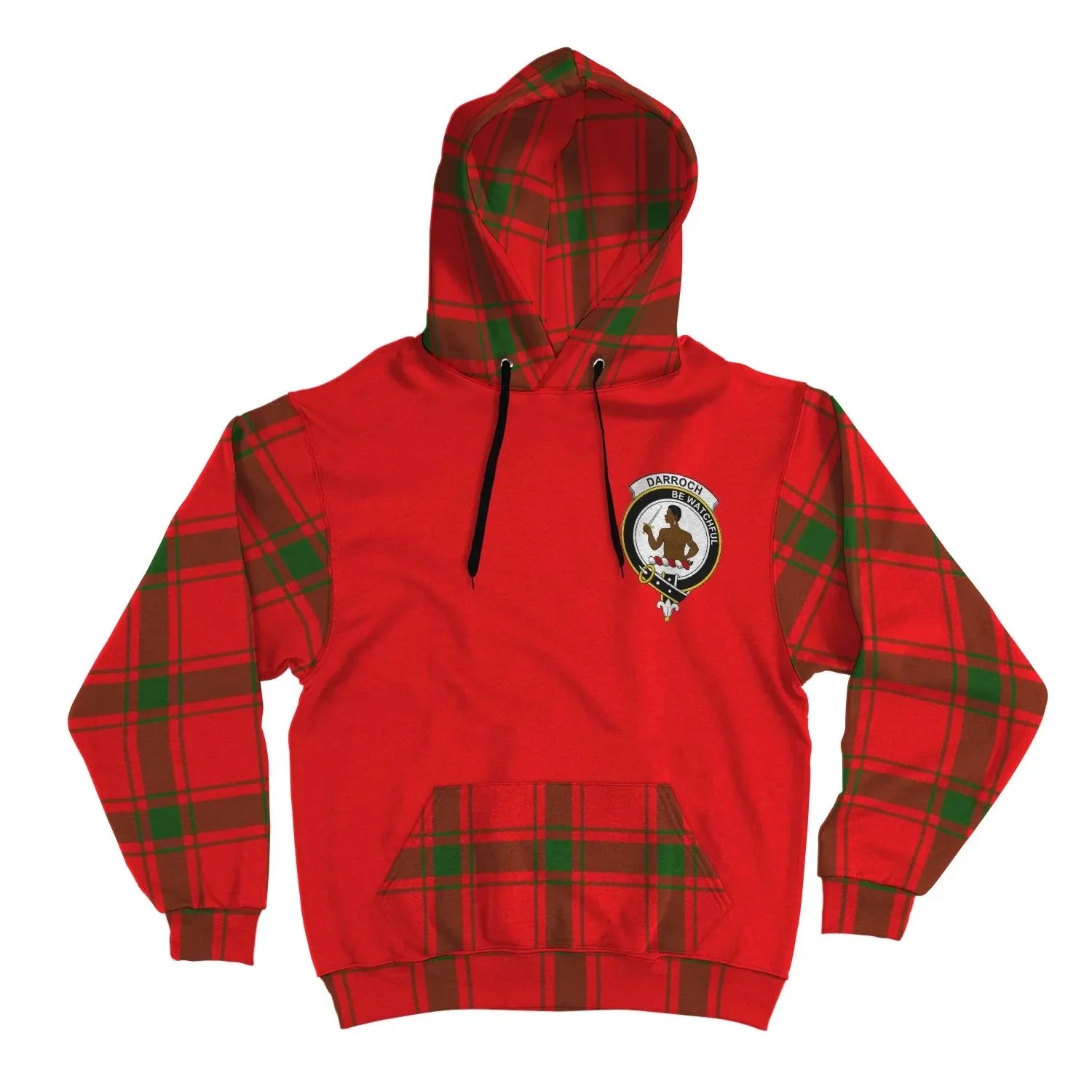Printivon Darroch Gourock Clans Tartan All Over Hoodie Sleeve Color