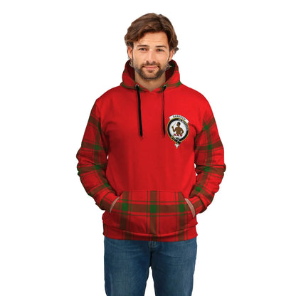 Printivon Darroch Gourock Clans Tartan All Over Hoodie Sleeve Color