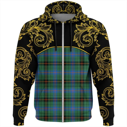 Printivon Davidson Ancient Tartan Clan Crest Zip Hoodie Empire I