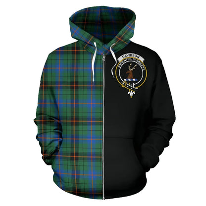 Printivon Davidson Ancient Tartan Hoodie Half Of Me