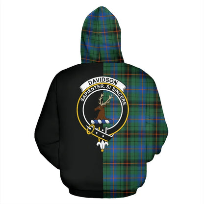 Printivon Davidson Ancient Tartan Hoodie Half Of Me