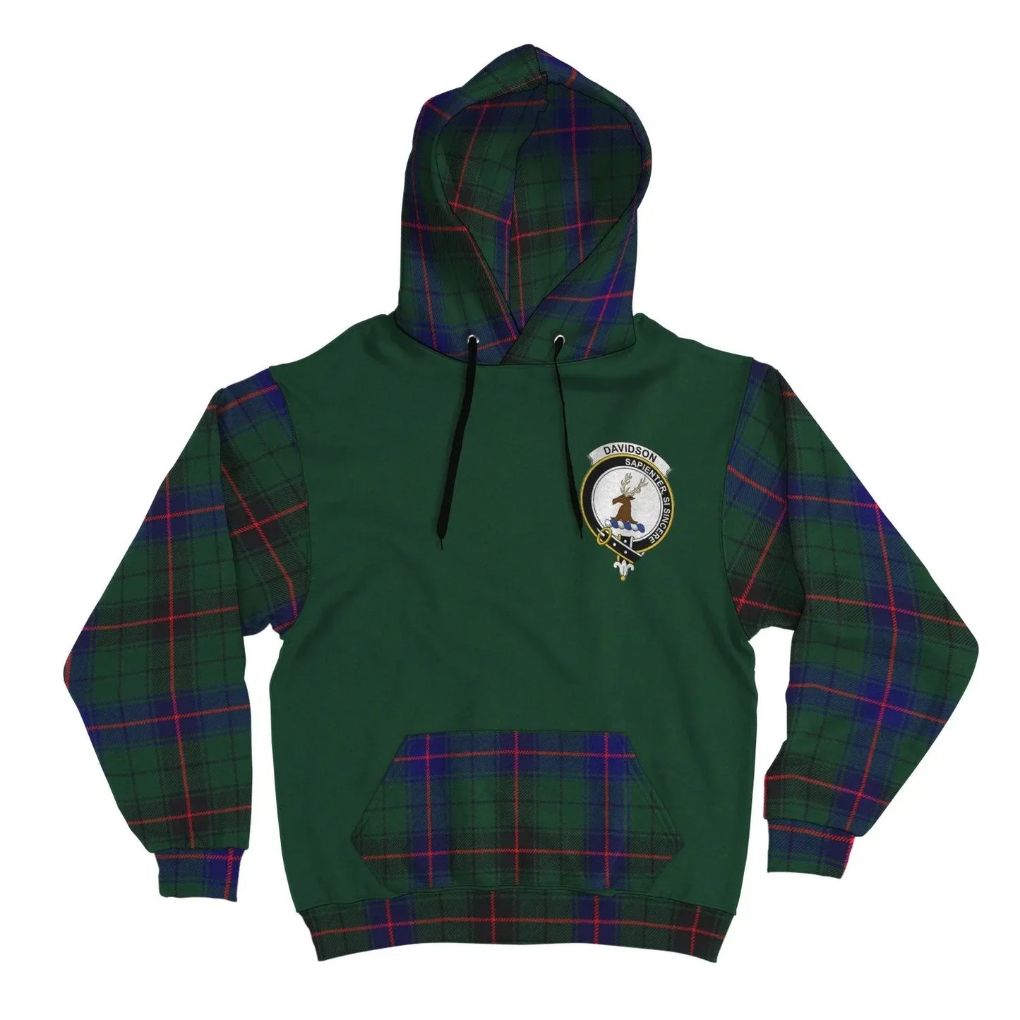 Printivon Davidson Clans Tartan All Over Hoodie Sleeve Color