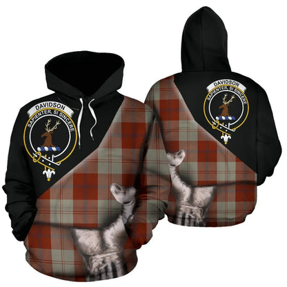 Printivon Davidson Dress Dancers Tartan Clan Crest Hoodie Patronage