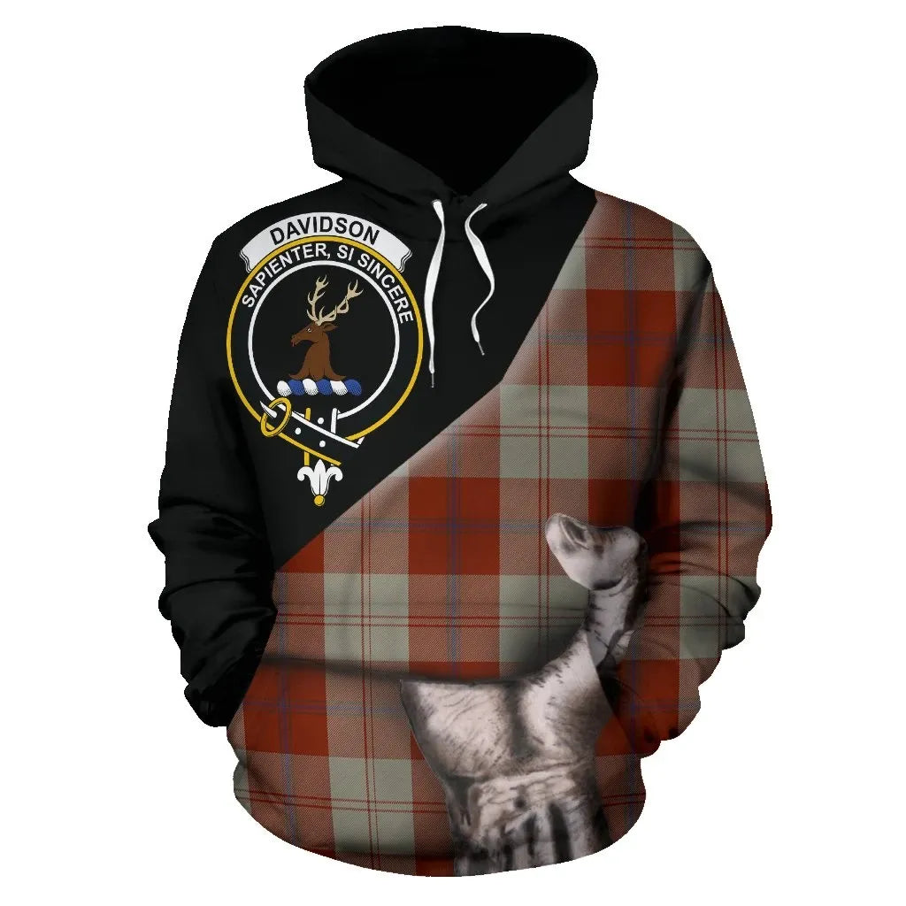 Printivon Davidson Dress Dancers Tartan Clan Crest Hoodie Patronage