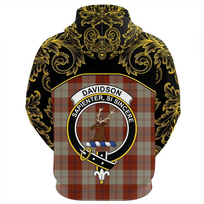Printivon Davidson Dress Dancers Tartan Clan Crest Zip Hoodie Empire I