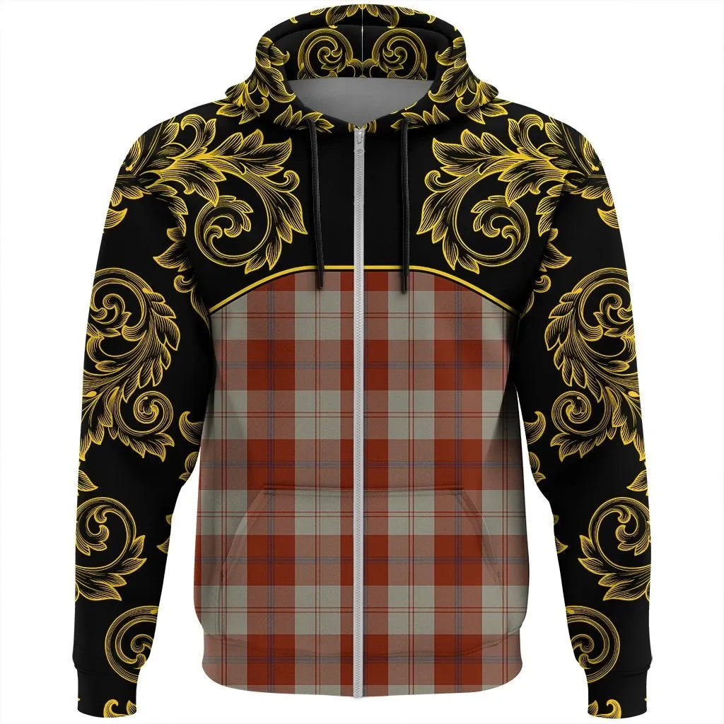 Printivon Davidson Dress Dancers Tartan Clan Crest Zip Hoodie Empire I