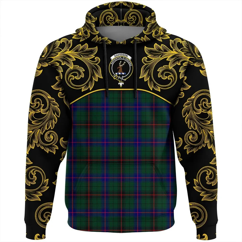 Printivon Davidson Modern Tartan Clan Crest Hoodie Empire I