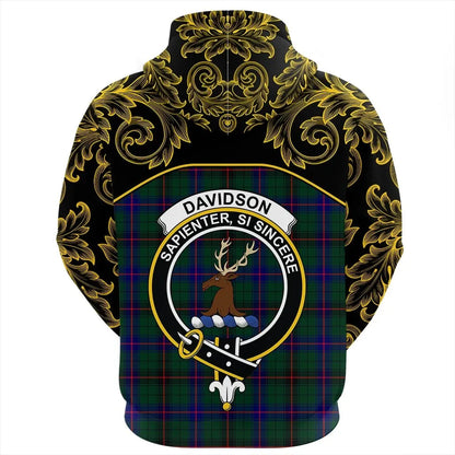 Printivon Davidson Modern Tartan Clan Crest Hoodie Empire I