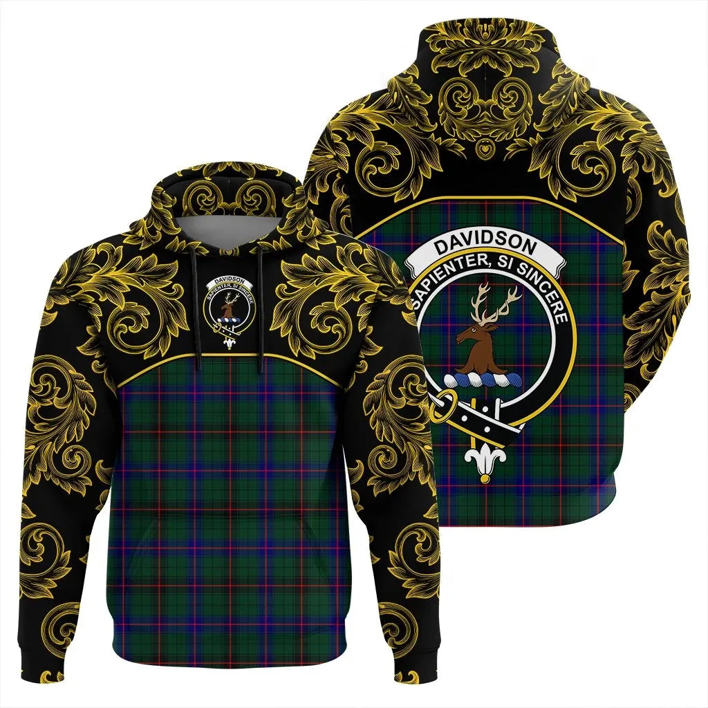 Printivon Davidson Modern Tartan Clan Crest Hoodie Empire I
