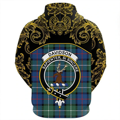 Printivon Davidson Of Tulloch Tartan Clan Crest Hoodie Empire I