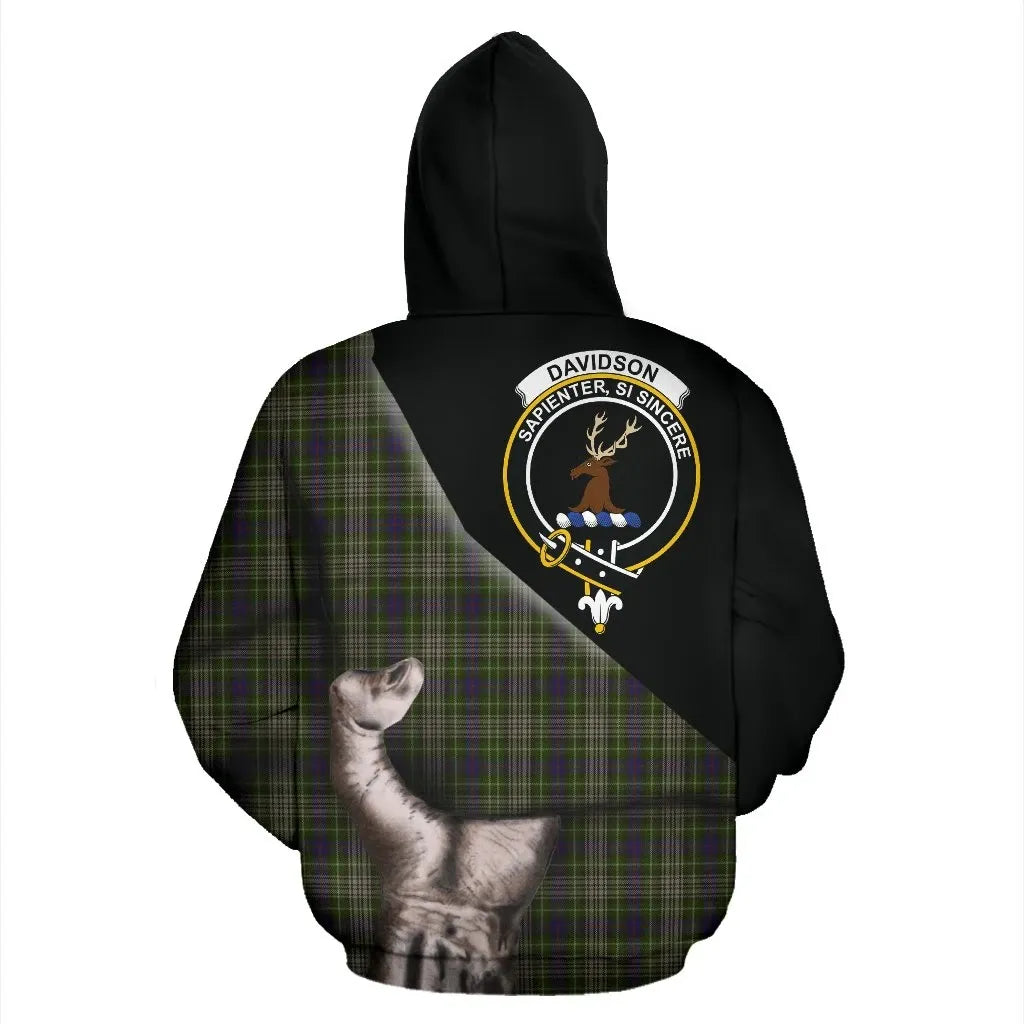 Printivon Davidson Tulloch Dress Tartan Clan Crest Hoodie Patronage