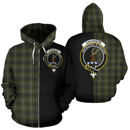 Printivon Davidson Tulloch Dress Tartan Hoodie Half Of Me