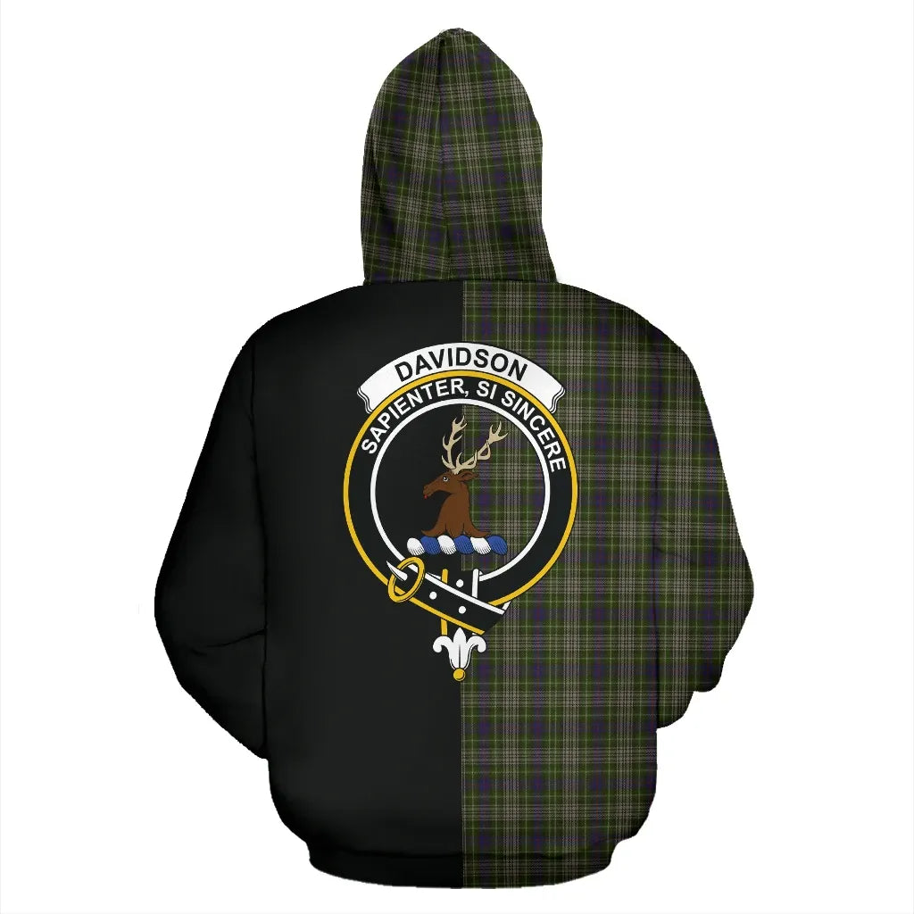 Printivon Davidson Tulloch Dress Tartan Hoodie Half Of Me