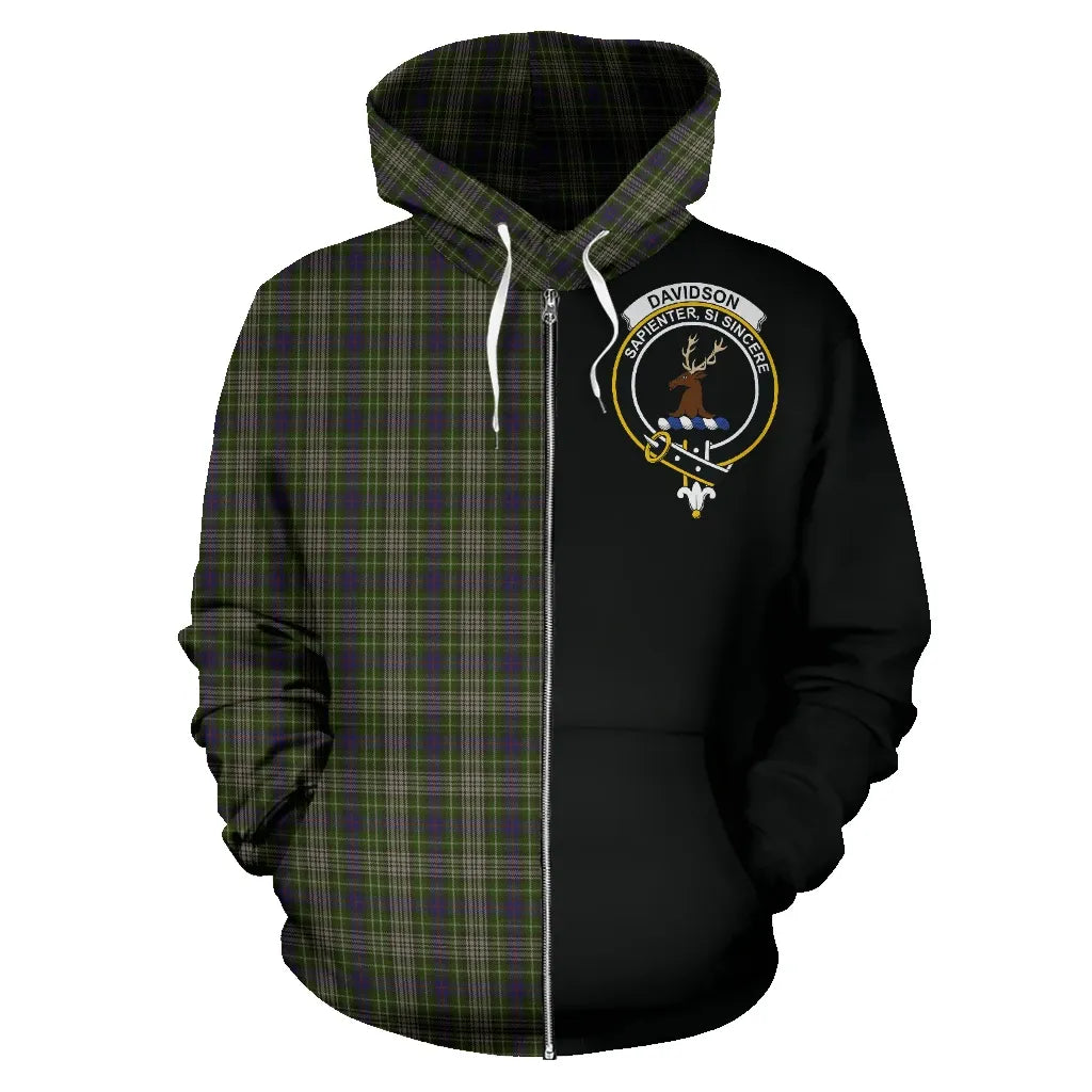 Printivon Davidson Tulloch Dress Tartan Hoodie Half Of Me