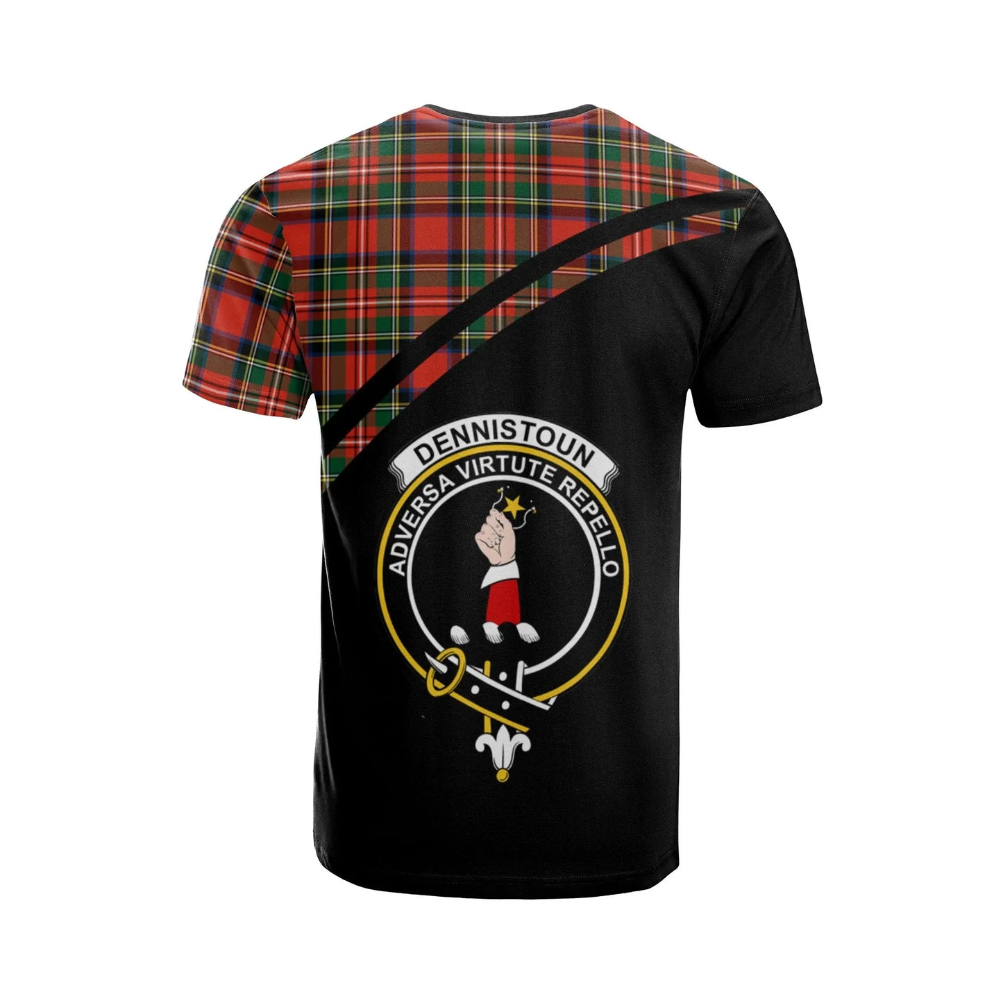 Printivon Dennistoun Clan Tartan All Over Print Shirt Curve Style