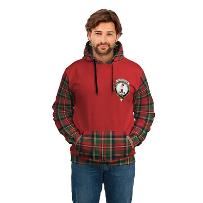 Printivon Dennistoun Clans Tartan All Over Hoodie Sleeve Color