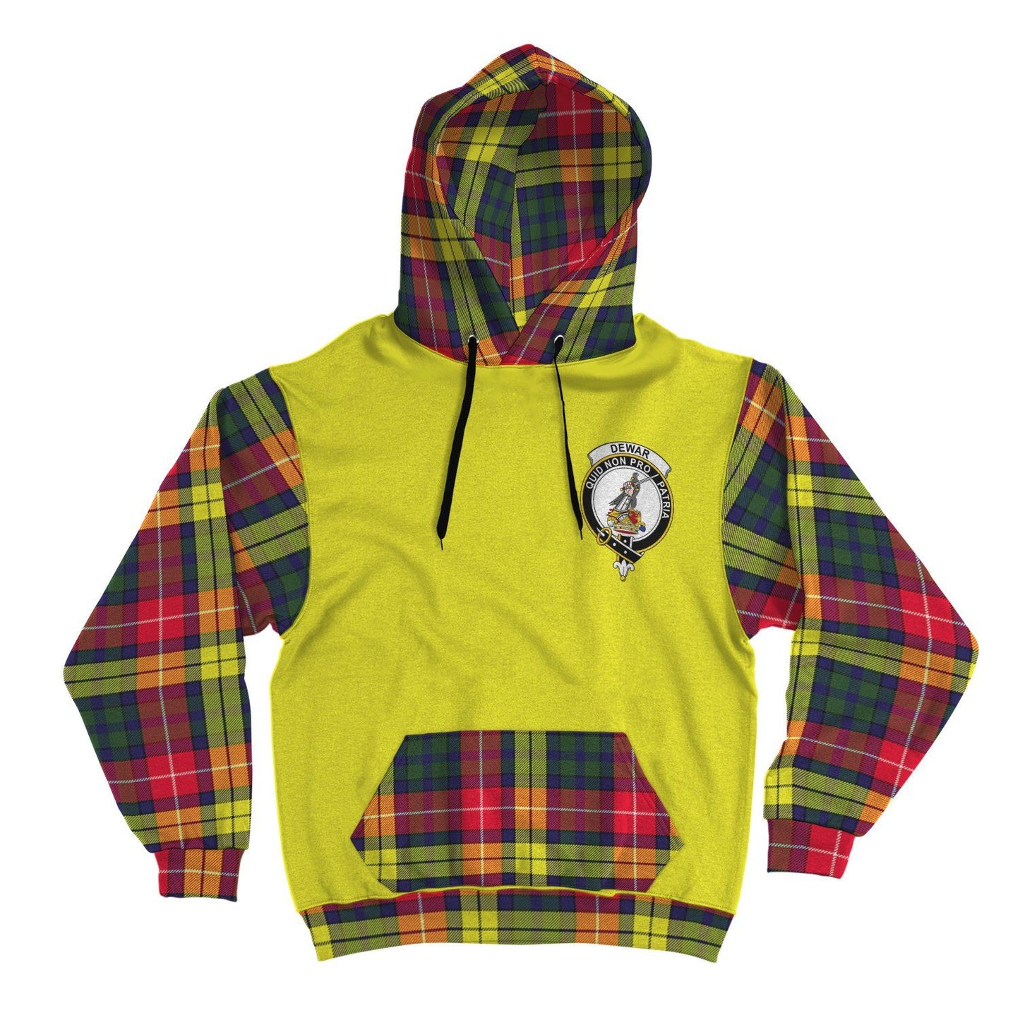 Printivon Dewar Clans Tartan All Over Hoodie Sleeve Color