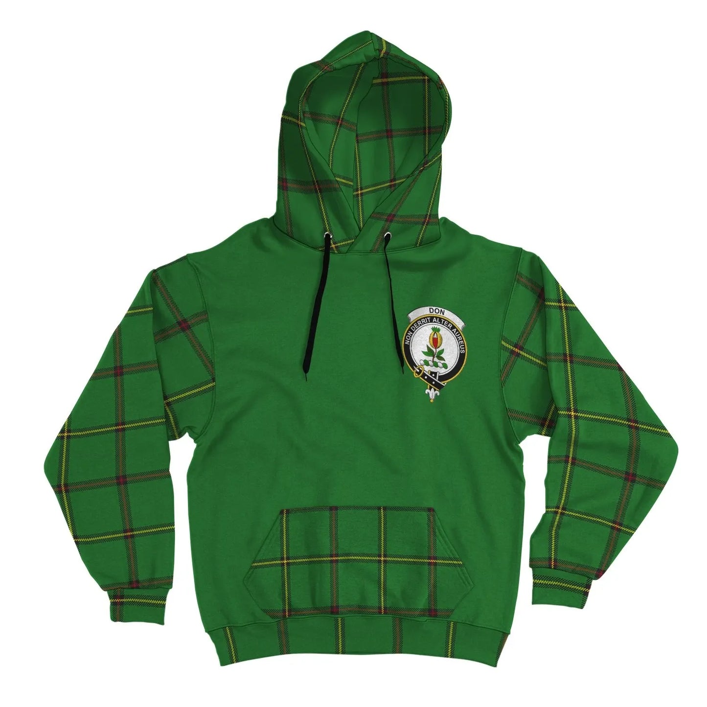 Printivon Don Clans Tartan All Over Hoodie Sleeve Color