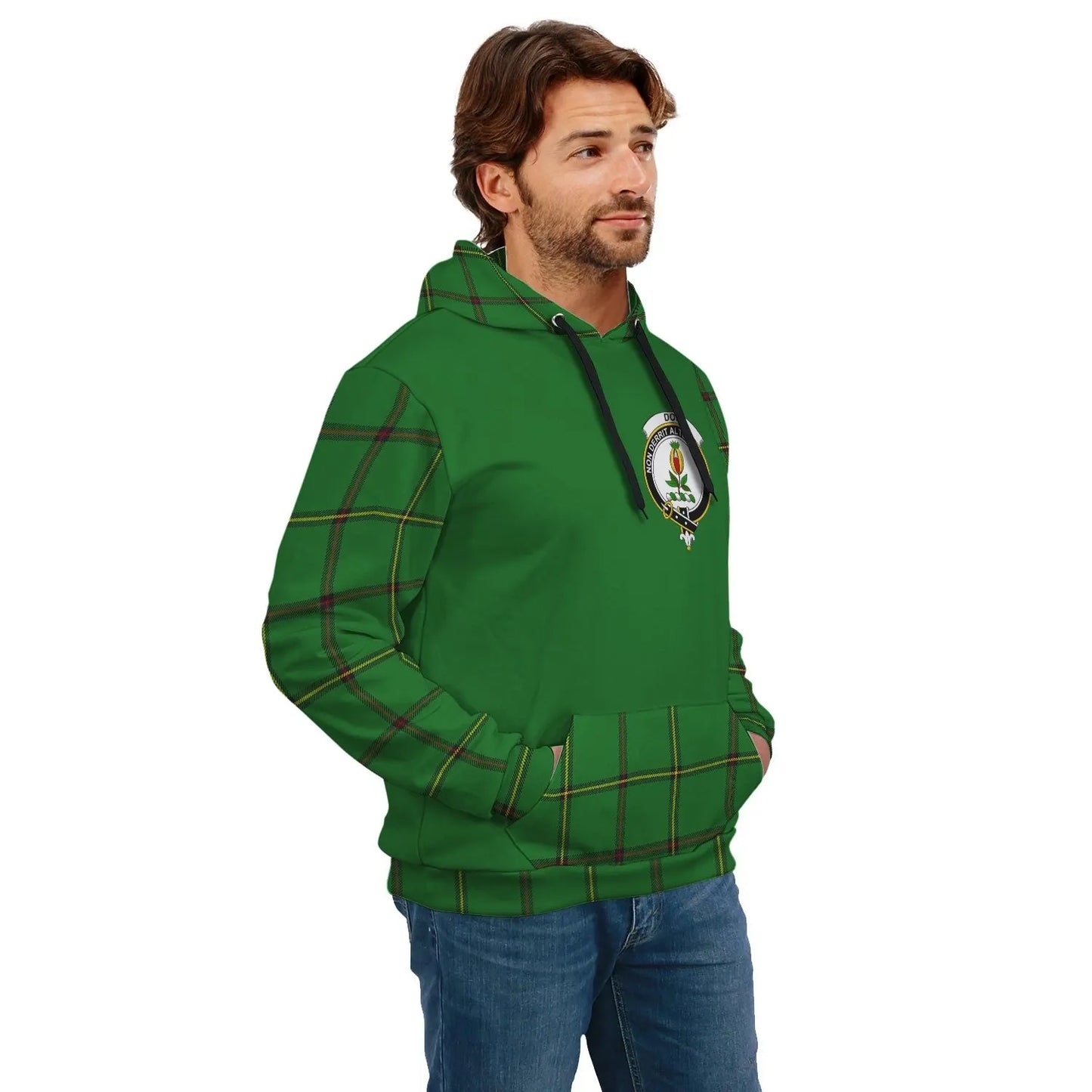 Printivon Don Clans Tartan All Over Hoodie Sleeve Color