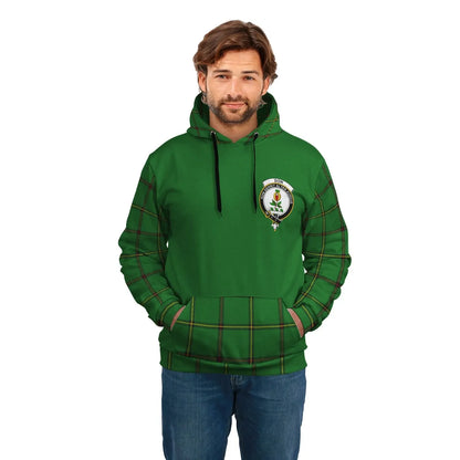 Printivon Don Clans Tartan All Over Hoodie Sleeve Color