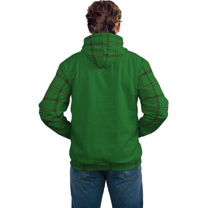 Printivon Don Clans Tartan All Over Hoodie Sleeve Color