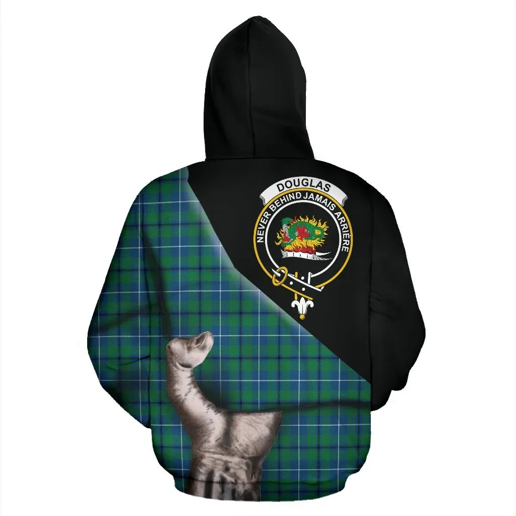 Printivon Douglas Ancient Tartan Clan Crest Hoodie Patronage