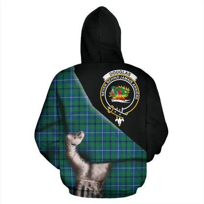 Printivon Douglas Ancient Tartan Clan Crest Hoodie Patronage