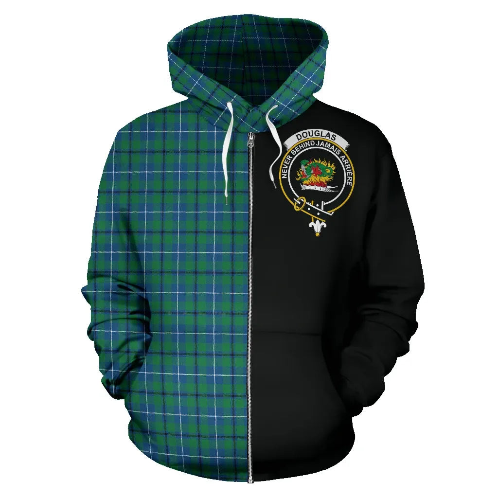 Printivon Douglas Ancient Tartan Hoodie Half Of Me