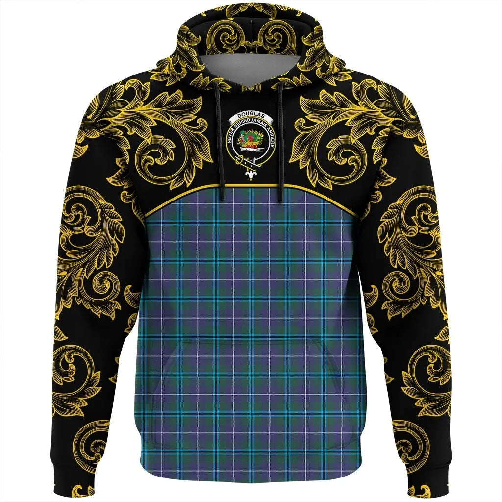 Printivon Douglas Modern Tartan Clan Crest Hoodie Empire I