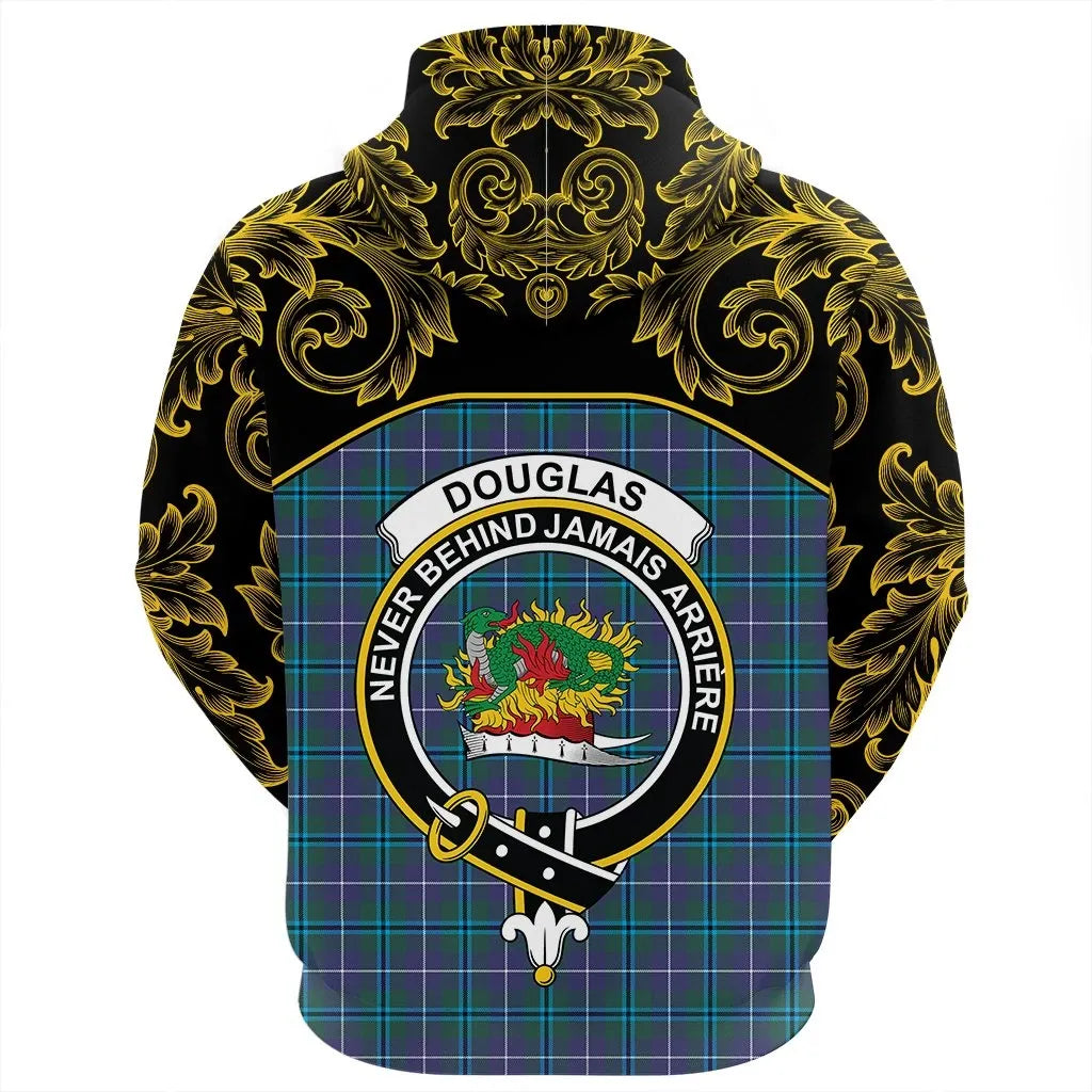 Printivon Douglas Modern Tartan Clan Crest Hoodie Empire I