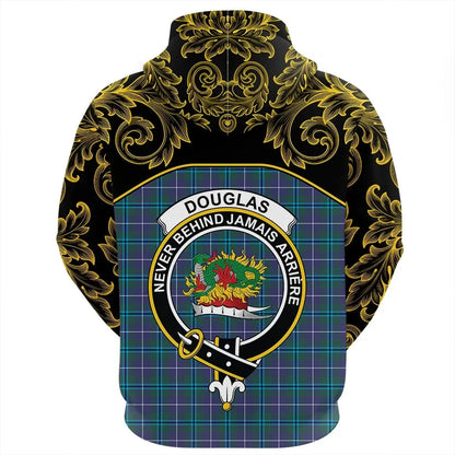 Printivon Douglas Modern Tartan Clan Crest Hoodie Empire I