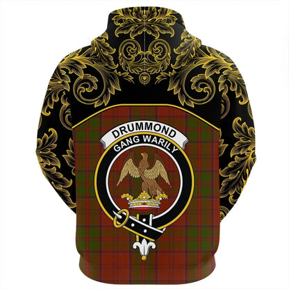 Printivon Drummond Clan Tartan Clan Crest Zip Hoodie Empire I