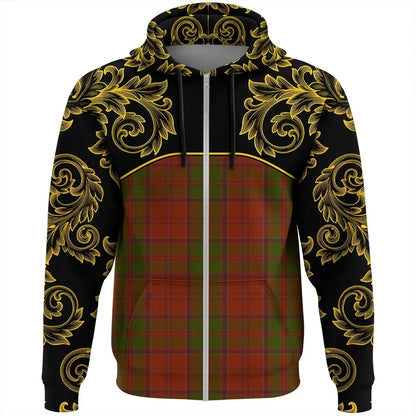 Printivon Drummond Clan Tartan Clan Crest Zip Hoodie Empire I