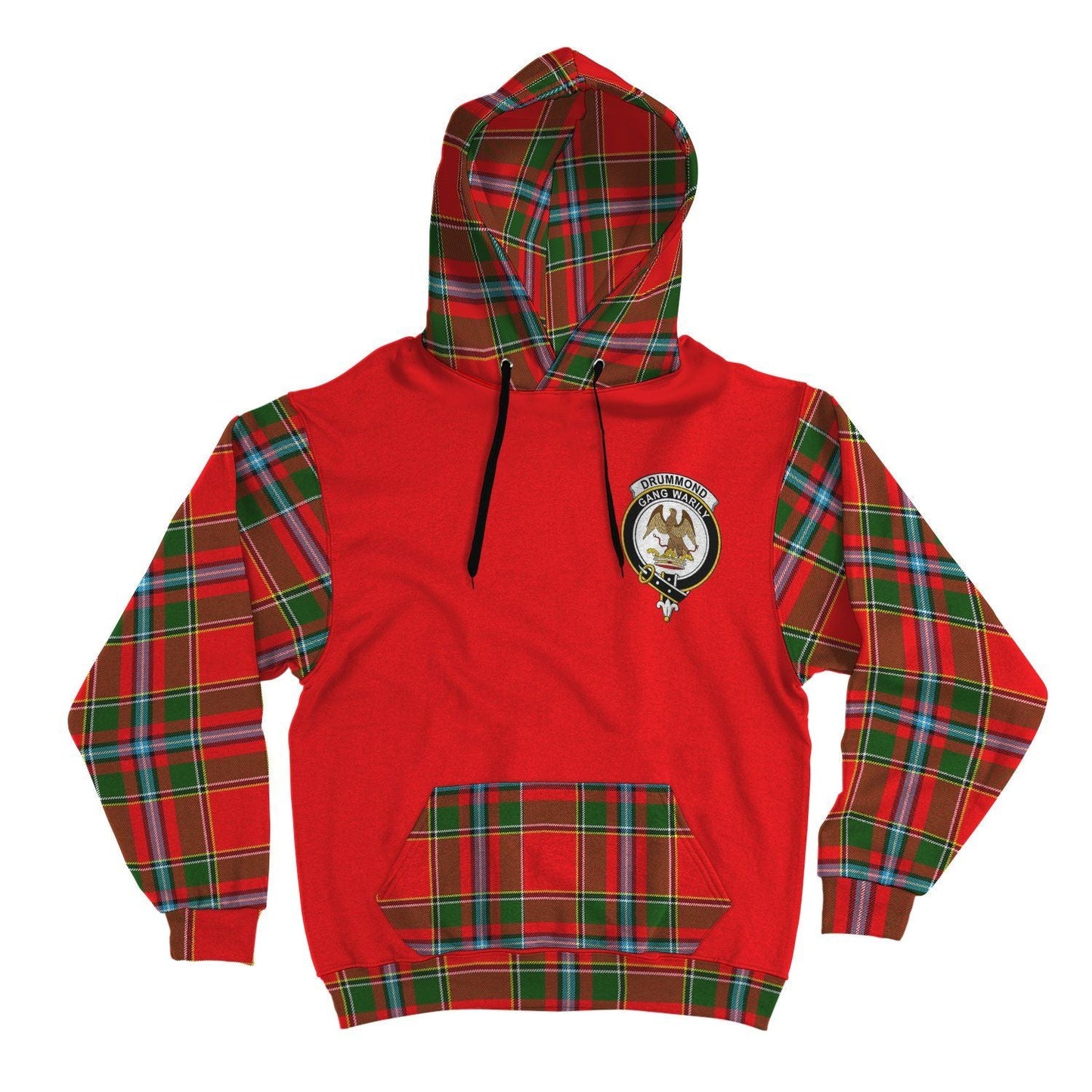 Printivon Drummond Clans Tartan All Over Hoodie Sleeve Color