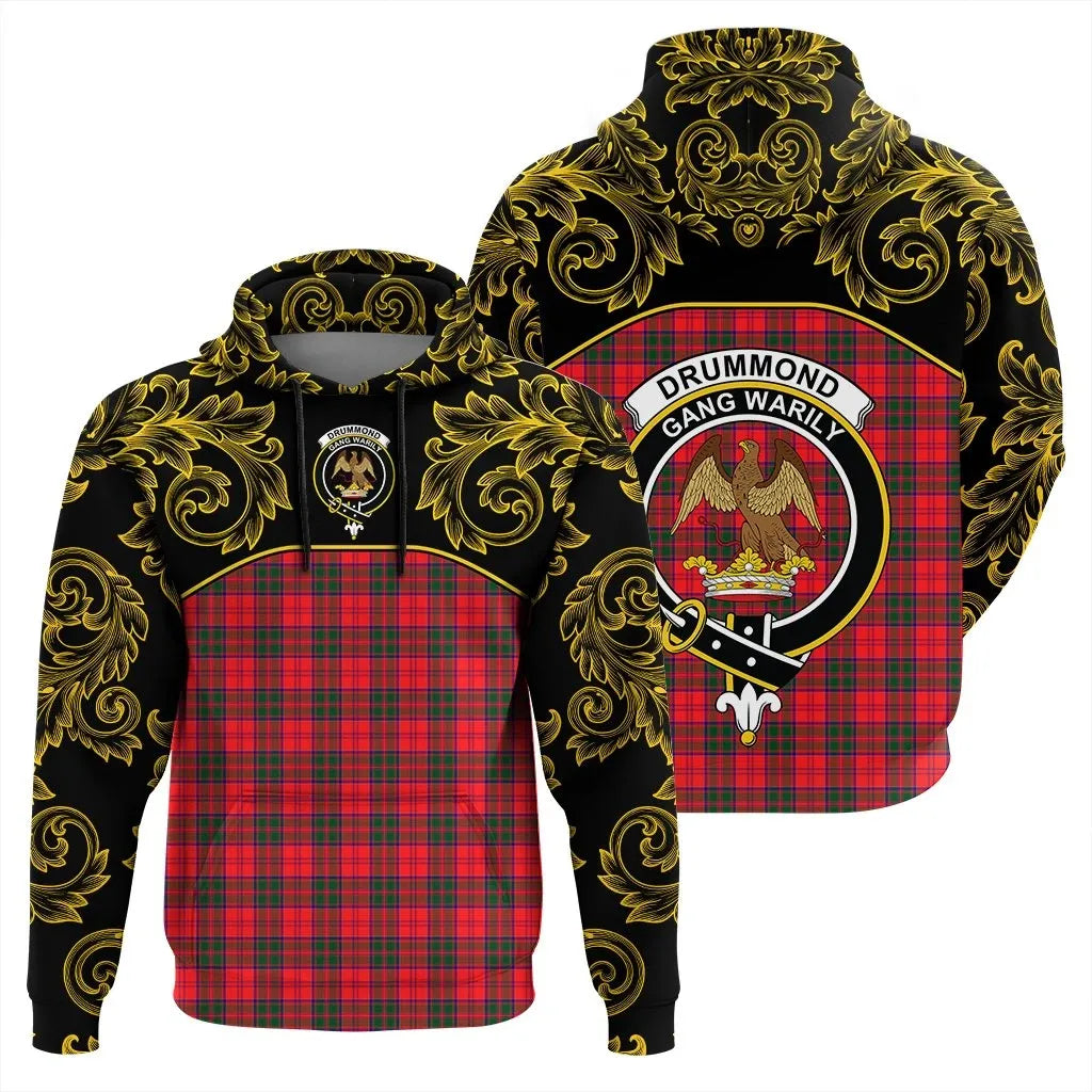 Printivon Drummond Modern Tartan Clan Crest Hoodie Empire I