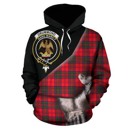Printivon Drummond Modern Tartan Clan Crest Hoodie Patronage