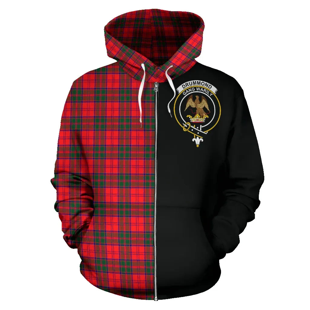 Printivon Drummond Modern Tartan Hoodie Half Of Me