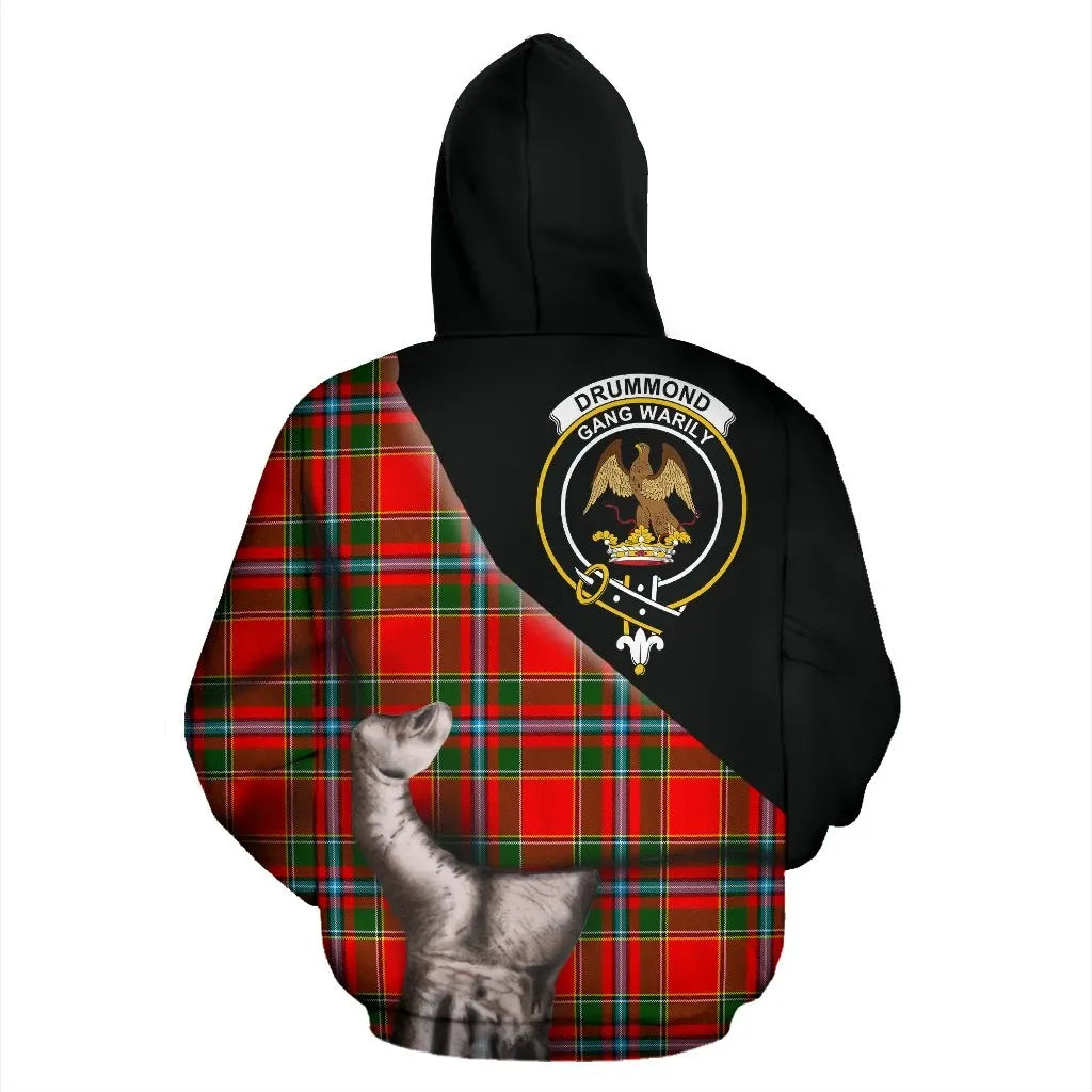 Printivon Drummond Of Perth Tartan Clan Crest Hoodie Patronage