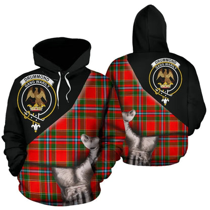 Printivon Drummond Of Perth Tartan Clan Crest Hoodie Patronage