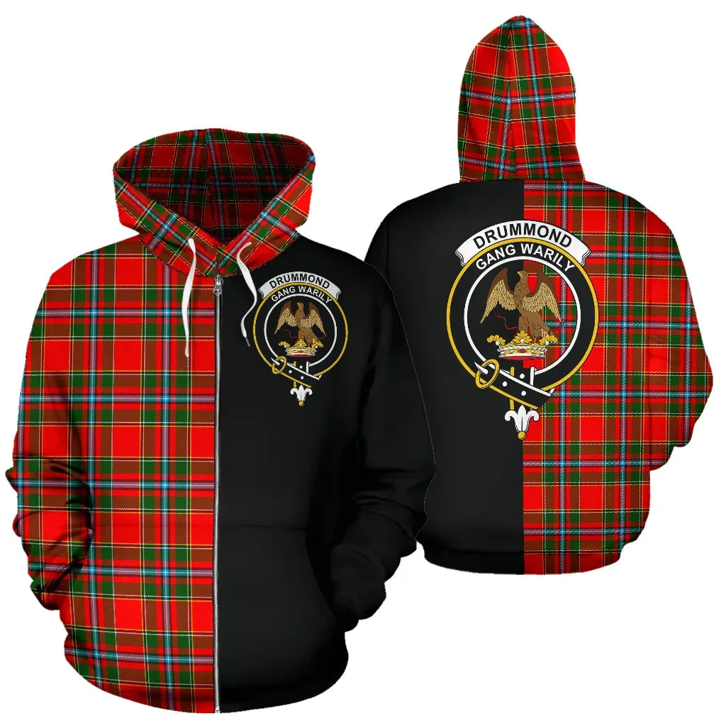 Printivon Drummond Of Perth Tartan Hoodie Half Of Me