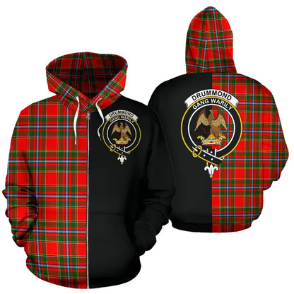 Printivon Drummond Of Perth Tartan Hoodie Half Of Me