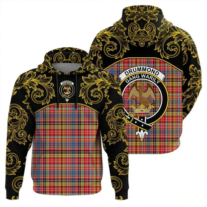 Printivon Drummond Of Strathallan Tartan Clan Crest Hoodie Empire I