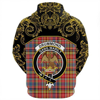 Printivon Drummond Of Strathallan Tartan Clan Crest Zip Hoodie Empire I